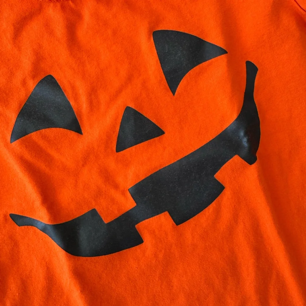 Boys Halloween Pumpkin T-shirt Size 7-8